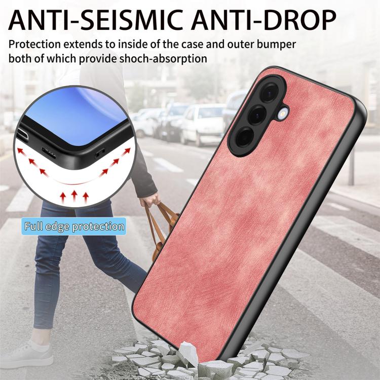 For Samsung Galaxy A36 5G Vintage Leather PC Back Cover Phone Case