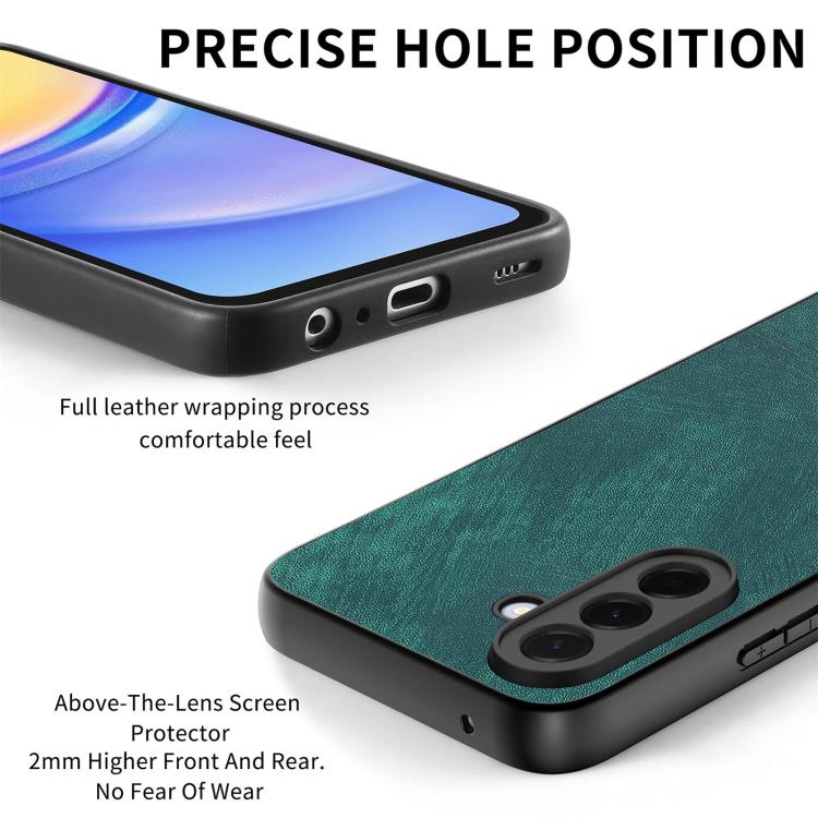 For Samsung Galaxy A36 5G Vintage Leather PC Back Cover Phone Case
