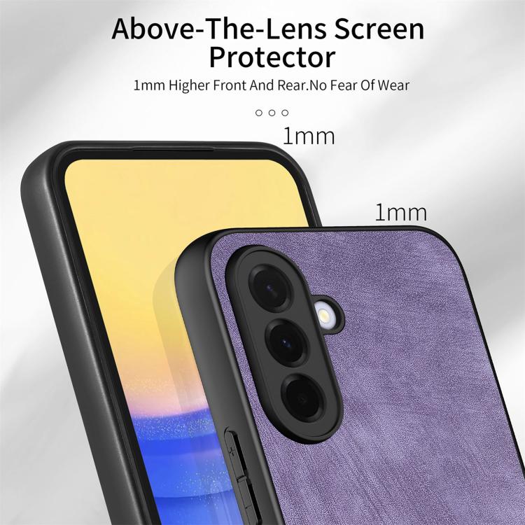 For Samsung Galaxy A36 5G Vintage Leather PC Back Cover Phone Case