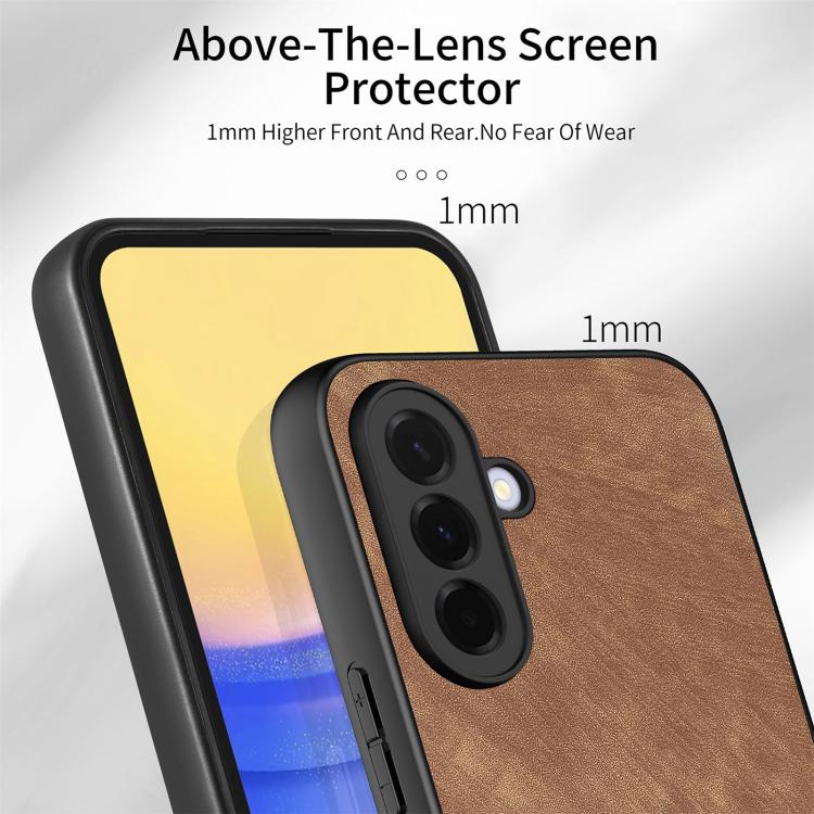 For Samsung Galaxy A36 5G Vintage Leather PC Back Cover Phone Case