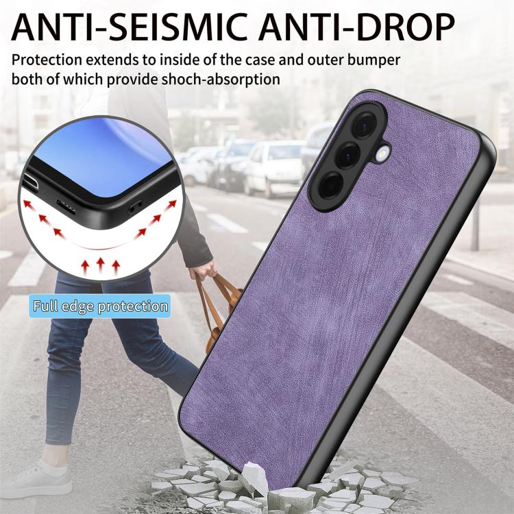 For Samsung Galaxy A37 5G Vintage Leather PC Back Cover Phone Case