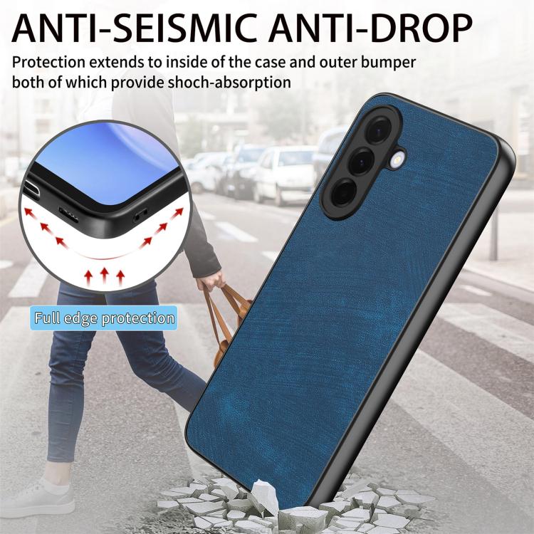 For Samsung Galaxy A57 5G Vintage Leather PC Back Cover Phone Case