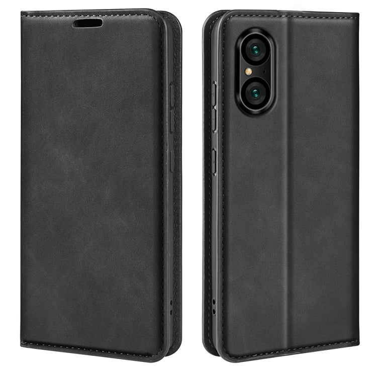 For Sony Xperia 5 V Retro-skin  Magnetic Suction Leather Phone Case