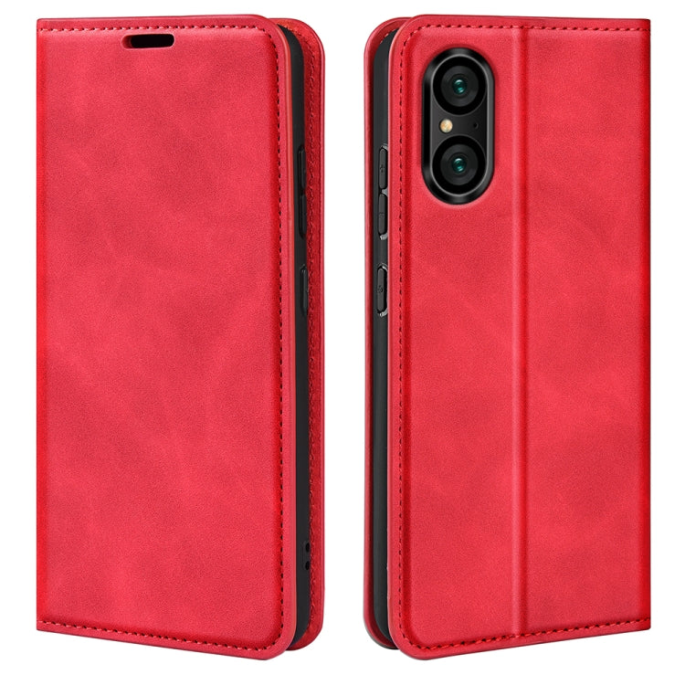 For Sony Xperia 5 V Retro-skin  Magnetic Suction Leather Phone Case