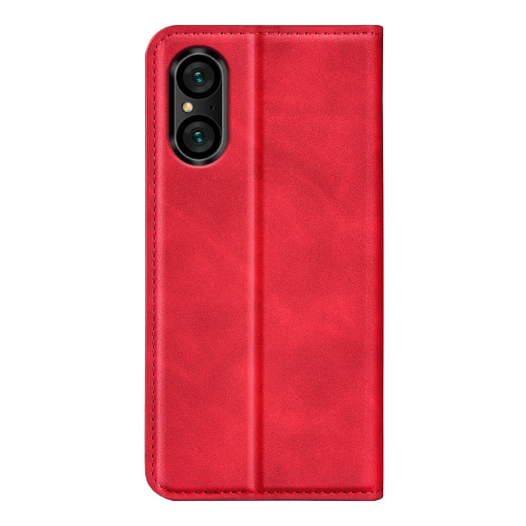 For Sony Xperia 5 V Retro-skin  Magnetic Suction Leather Phone Case