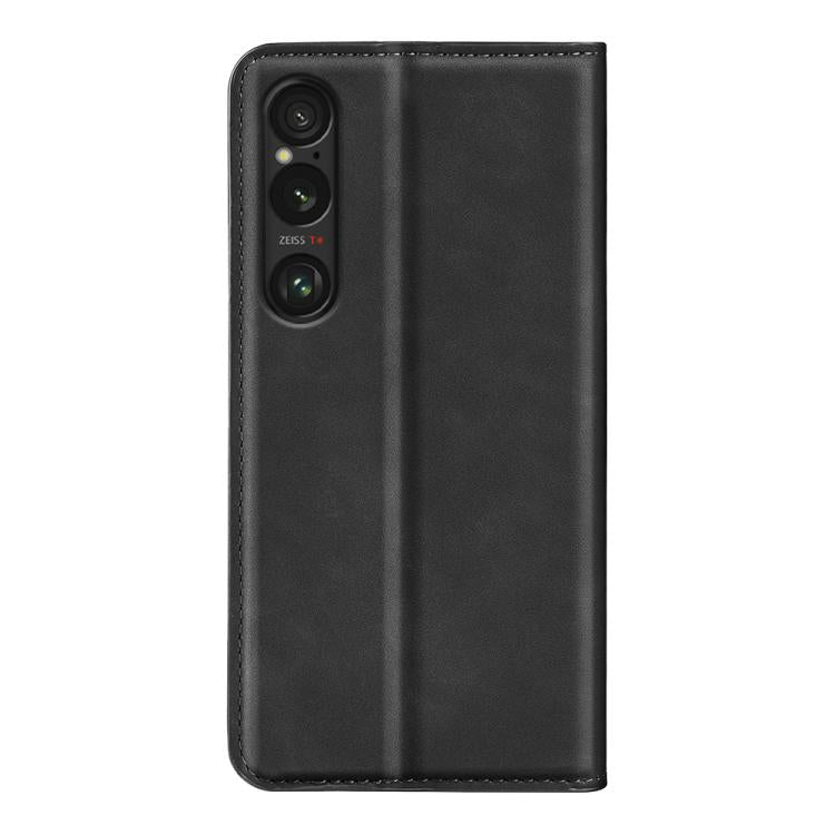 For Sony Xperia 1 VII Retro-skin Magnetic Suction Leather Phone Case