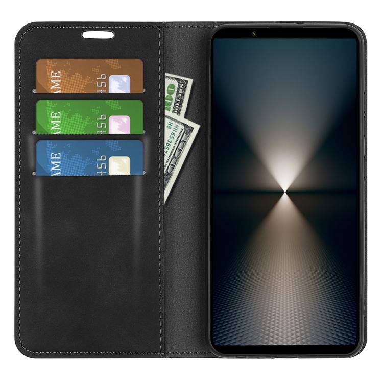For Sony Xperia 1 VII Retro-skin Magnetic Suction Leather Phone Case