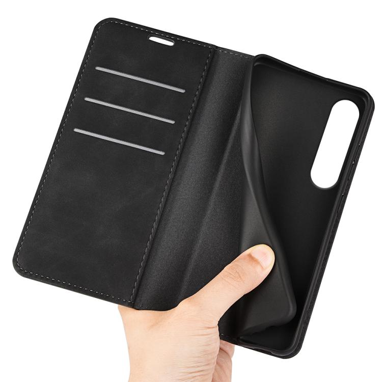For Sony Xperia 1 VII Retro-skin Magnetic Suction Leather Phone Case