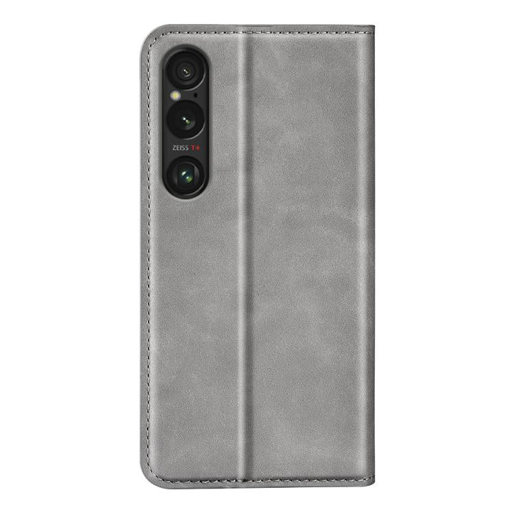 For Sony Xperia 1 VII Retro-skin Magnetic Suction Leather Phone Case