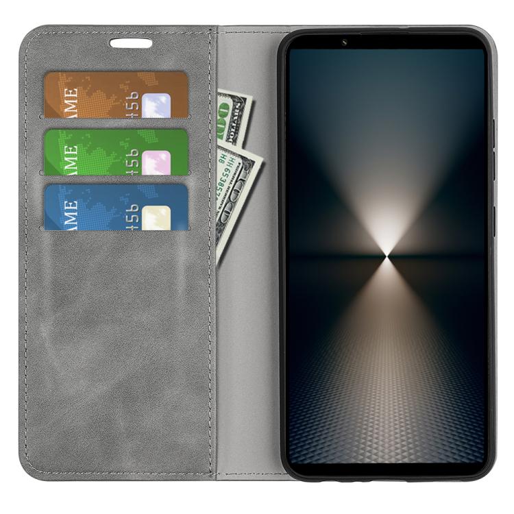 For Sony Xperia 1 VII Retro-skin Magnetic Suction Leather Phone Case
