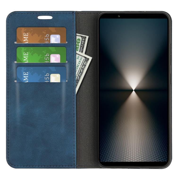 For Sony Xperia 1 VII Retro-skin Magnetic Suction Leather Phone Case