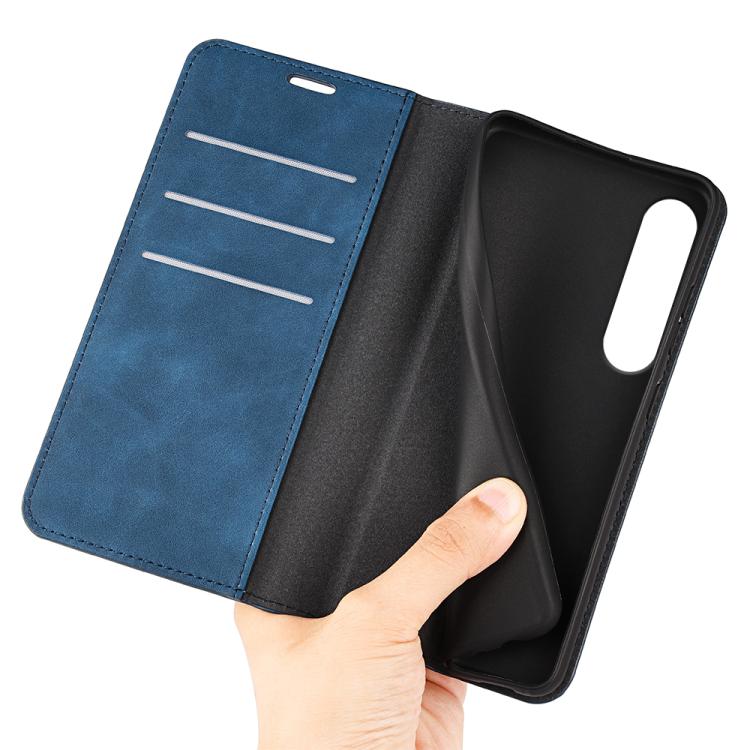 For Sony Xperia 1 VII Retro-skin Magnetic Suction Leather Phone Case