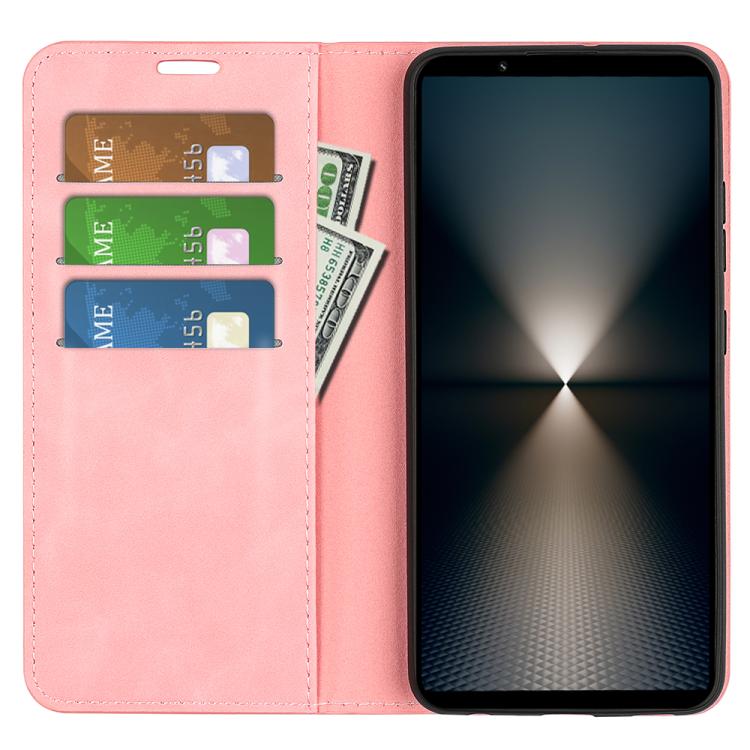 For Sony Xperia 1 VII Retro-skin Magnetic Suction Leather Phone Case