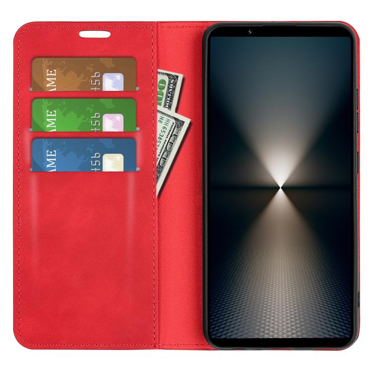 For Sony Xperia 1 VII Retro-skin Magnetic Suction Leather Phone Case