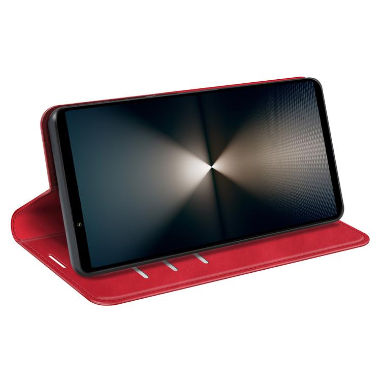 For Sony Xperia 1 VII Retro-skin Magnetic Suction Leather Phone Case