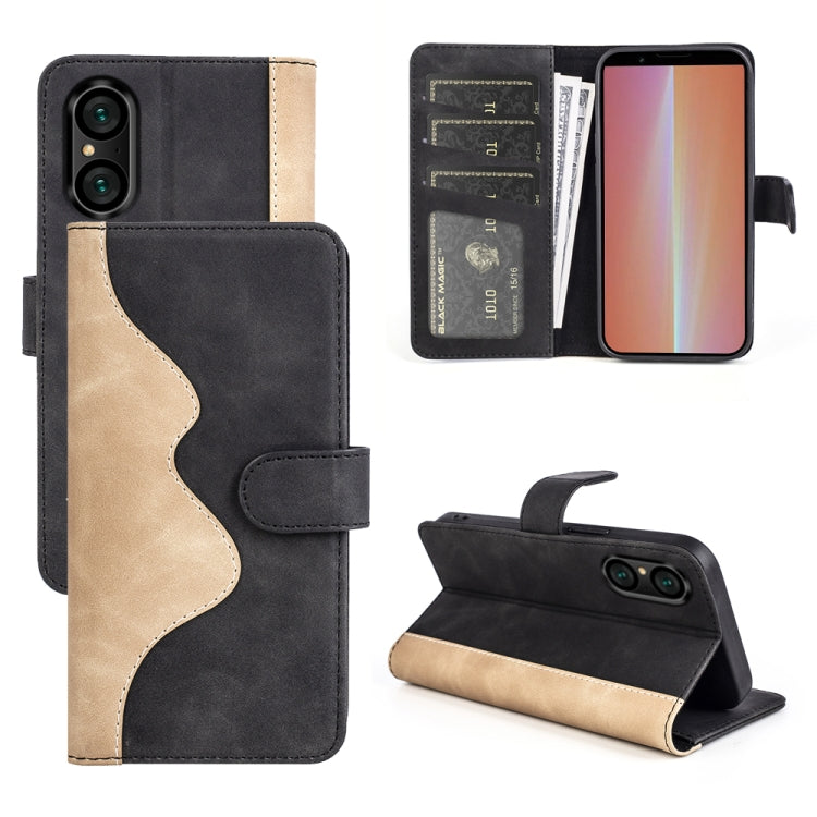 For Sony Xperia 5 V Stitching Horizontal Flip Leather Phone Case