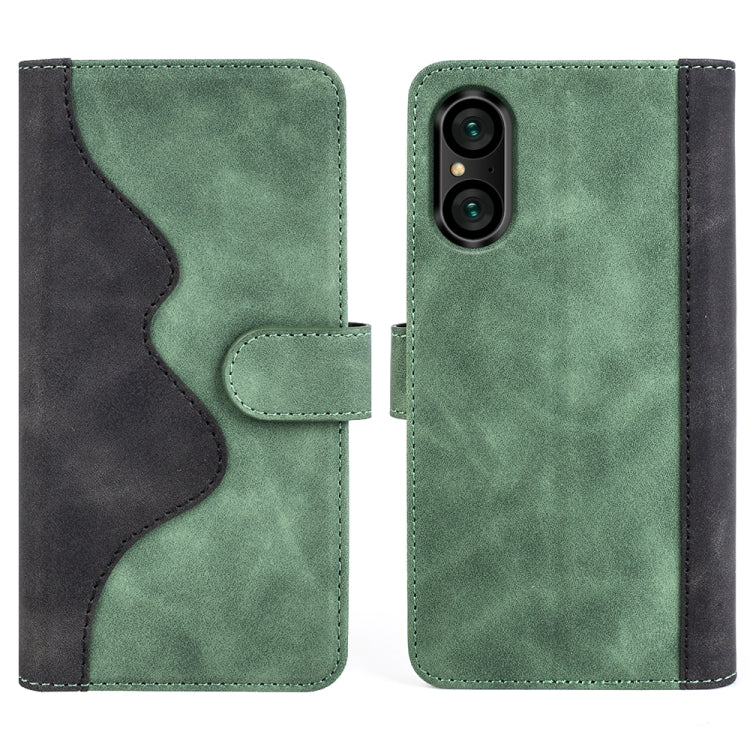 For Sony Xperia 5 V Stitching Horizontal Flip Leather Phone Case