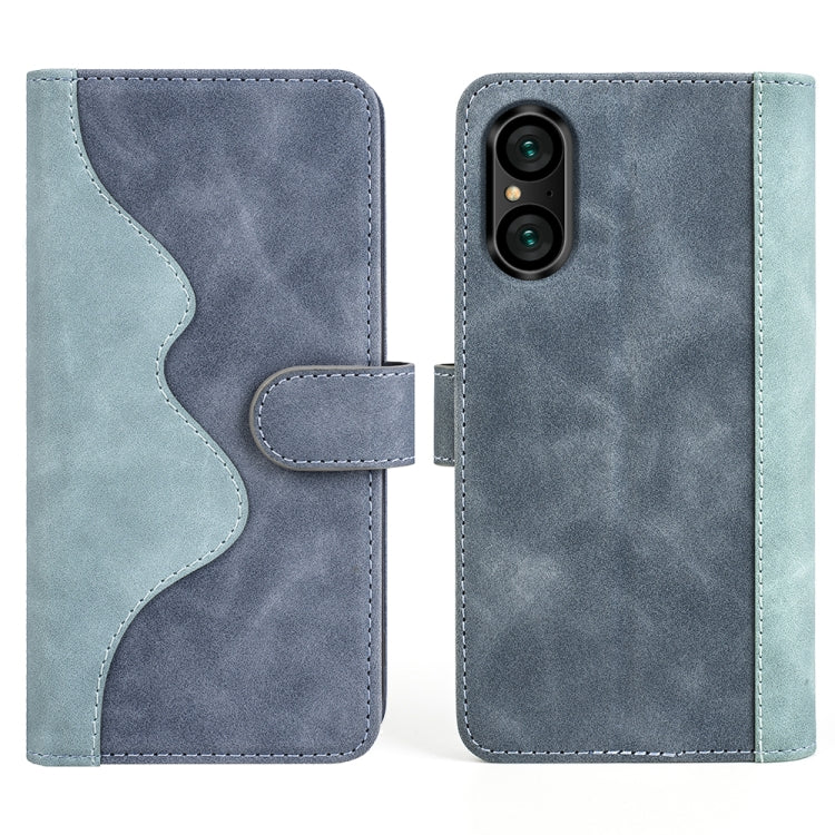 For Sony Xperia 5 V Stitching Horizontal Flip Leather Phone Case