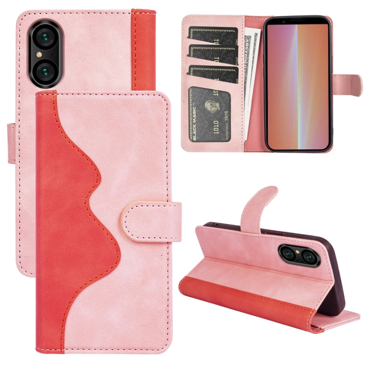 For Sony Xperia 5 V Stitching Horizontal Flip Leather Phone Case
