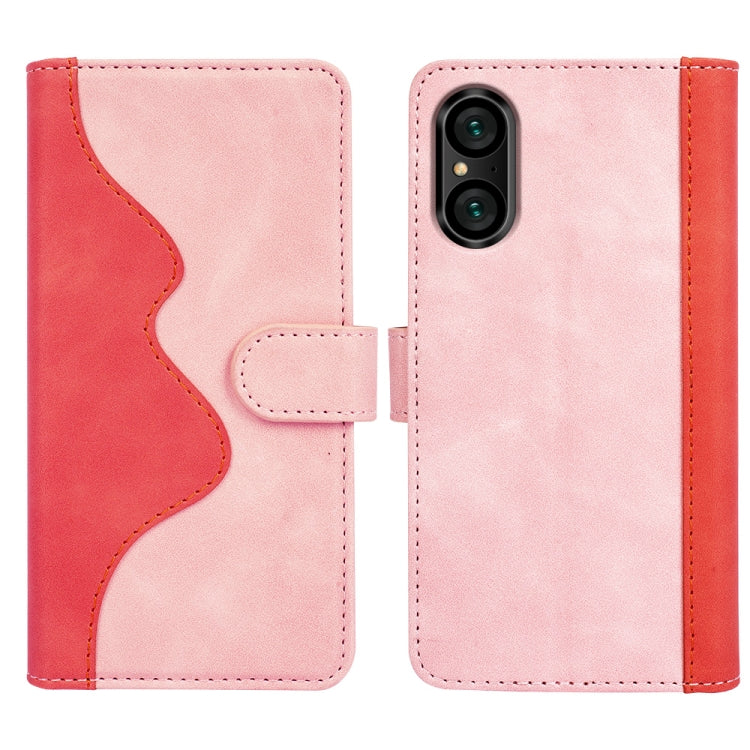 For Sony Xperia 5 V Stitching Horizontal Flip Leather Phone Case