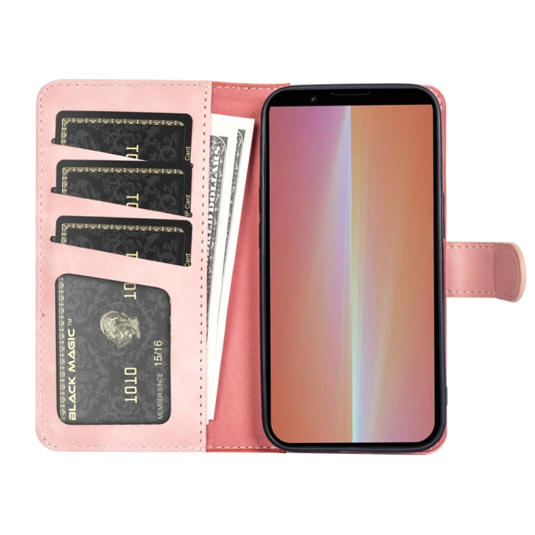 For Sony Xperia 5 V Stitching Horizontal Flip Leather Phone Case