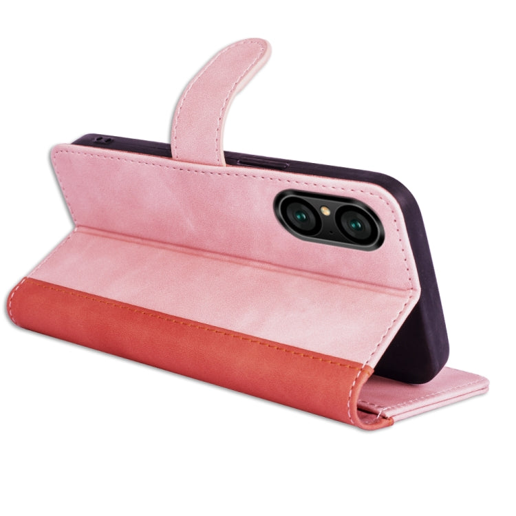 For Sony Xperia 5 V Stitching Horizontal Flip Leather Phone Case