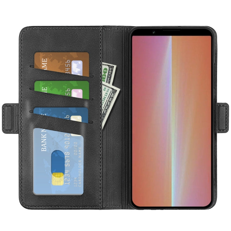 For Sony Xperia 5 V Dual-side Magnetic Buckle Horizontal Flip Leather Phone Case