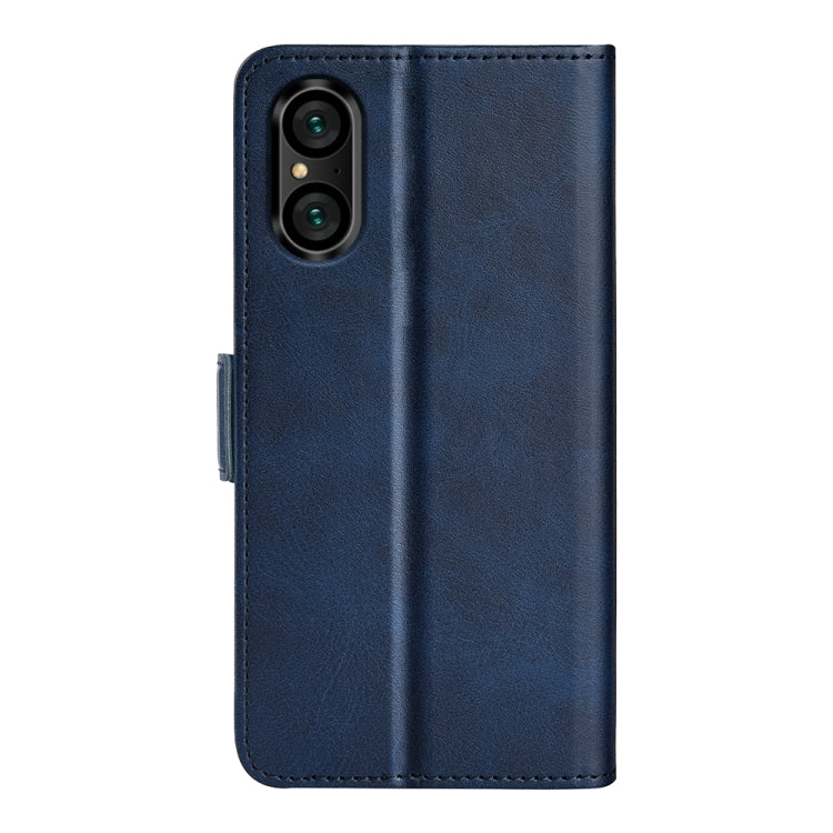 For Sony Xperia 5 V Dual-side Magnetic Buckle Horizontal Flip Leather Phone Case