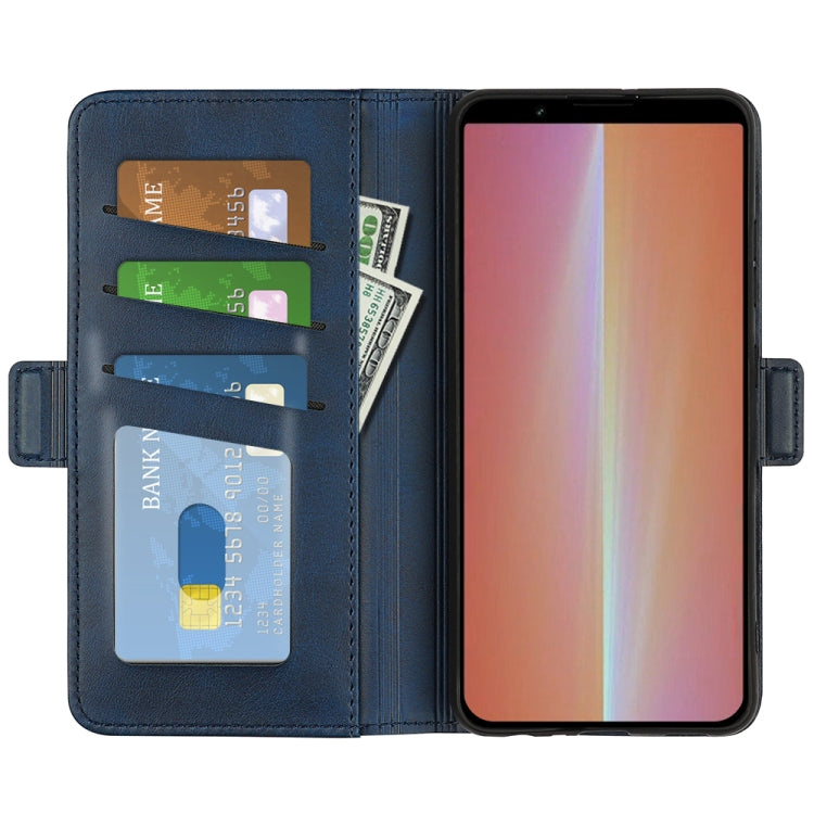 For Sony Xperia 5 V Dual-side Magnetic Buckle Horizontal Flip Leather Phone Case