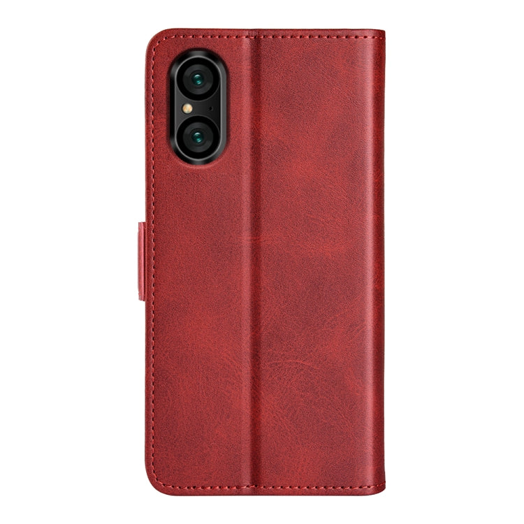 For Sony Xperia 5 V Dual-side Magnetic Buckle Horizontal Flip Leather Phone Case