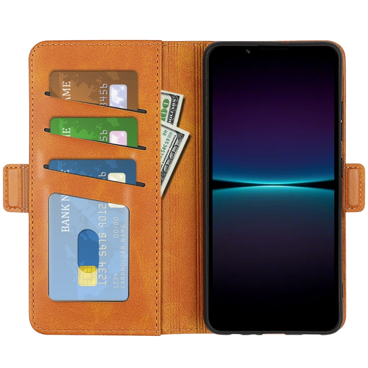For Sony Xperia 1 VI Dual-side Magnetic Buckle Horizontal Flip Leather Phone Case