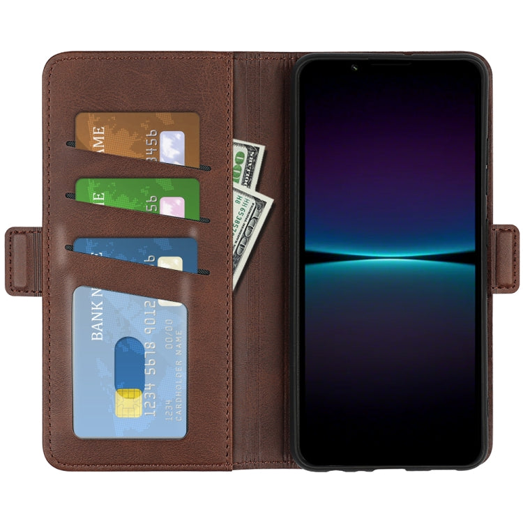 For Sony Xperia 1 VI Dual-side Magnetic Buckle Horizontal Flip Leather Phone Case