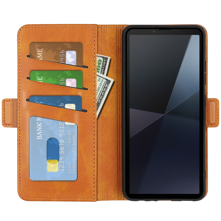 For Sony Xperia 10 VI Dual-side Magnetic Buckle Horizontal Flip Leather Phone Case