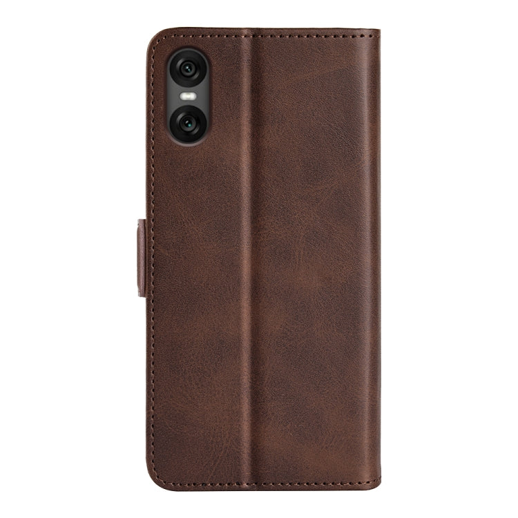 For Sony Xperia 10 VI Dual-side Magnetic Buckle Horizontal Flip Leather Phone Case