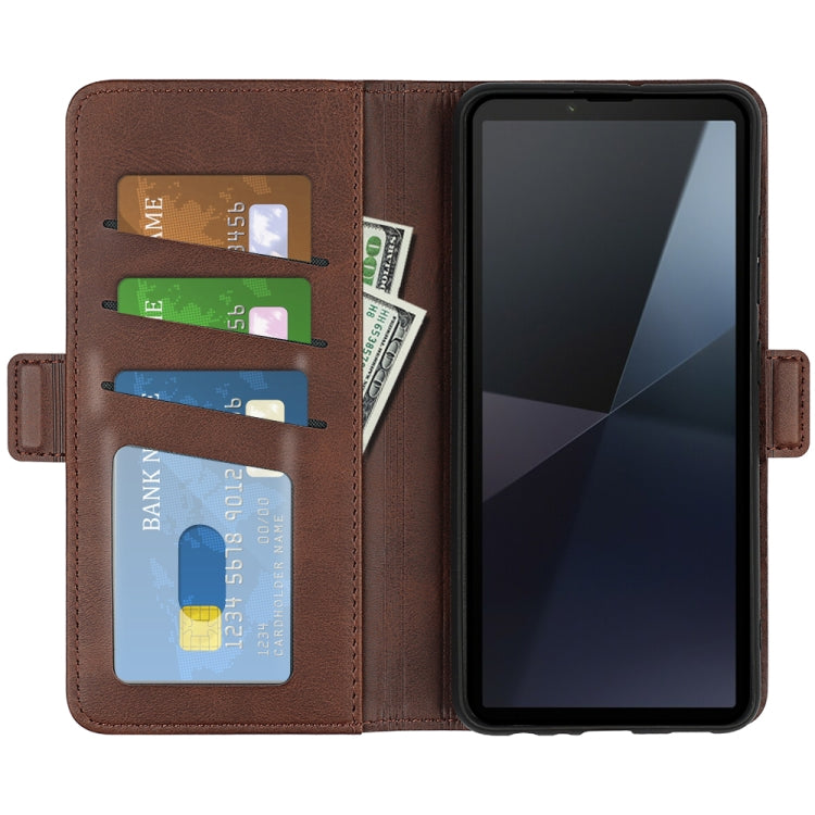 For Sony Xperia 10 VI Dual-side Magnetic Buckle Horizontal Flip Leather Phone Case