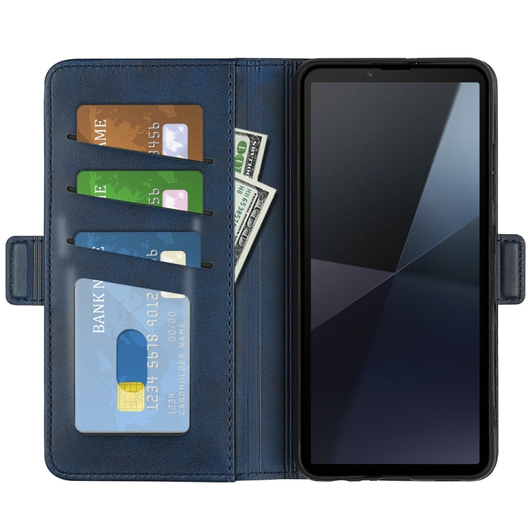 For Sony Xperia 10 VI Dual-side Magnetic Buckle Horizontal Flip Leather Phone Case