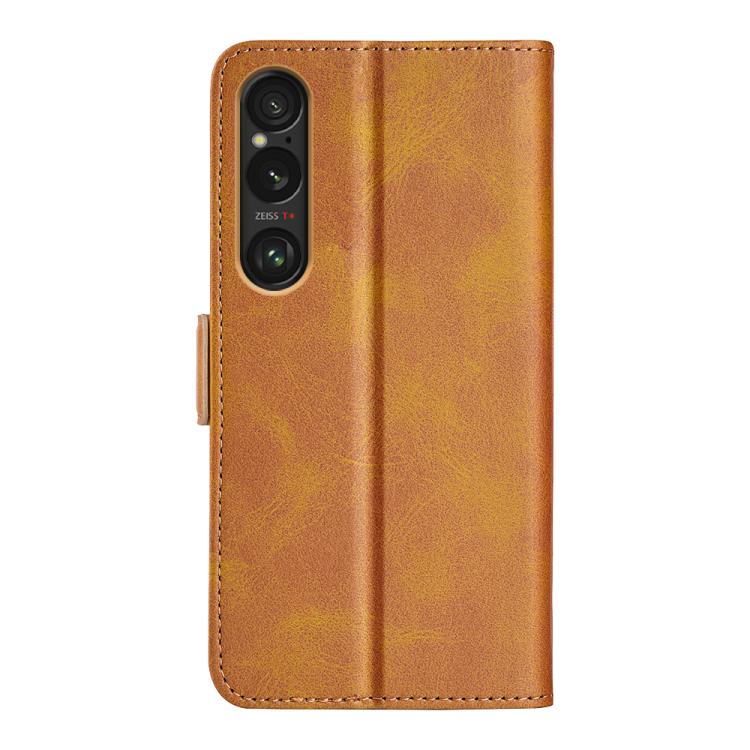 For Sony Xperia 1 VII Dual-side Magnetic Buckle Horizontal Flip Leather Phone Case