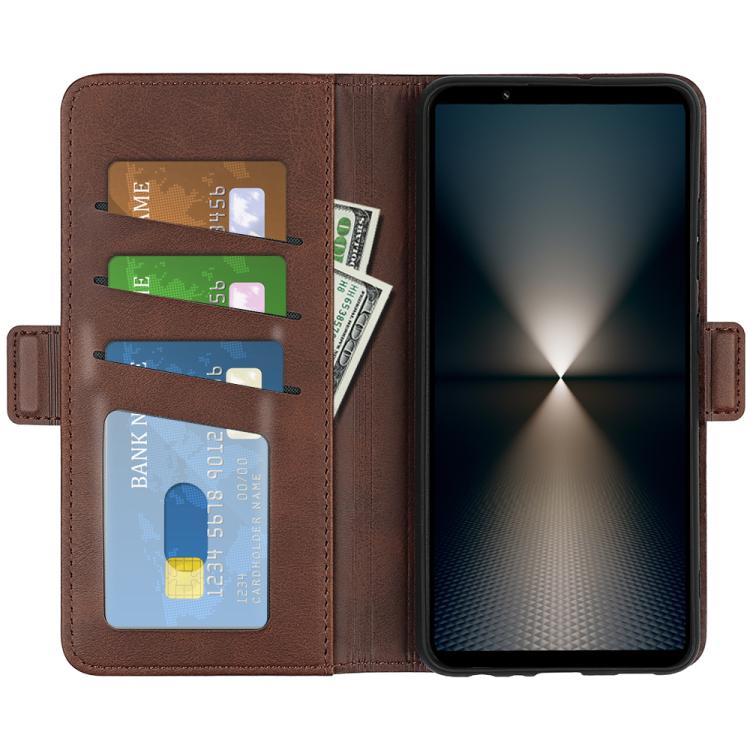For Sony Xperia 1 VII Dual-side Magnetic Buckle Horizontal Flip Leather Phone Case