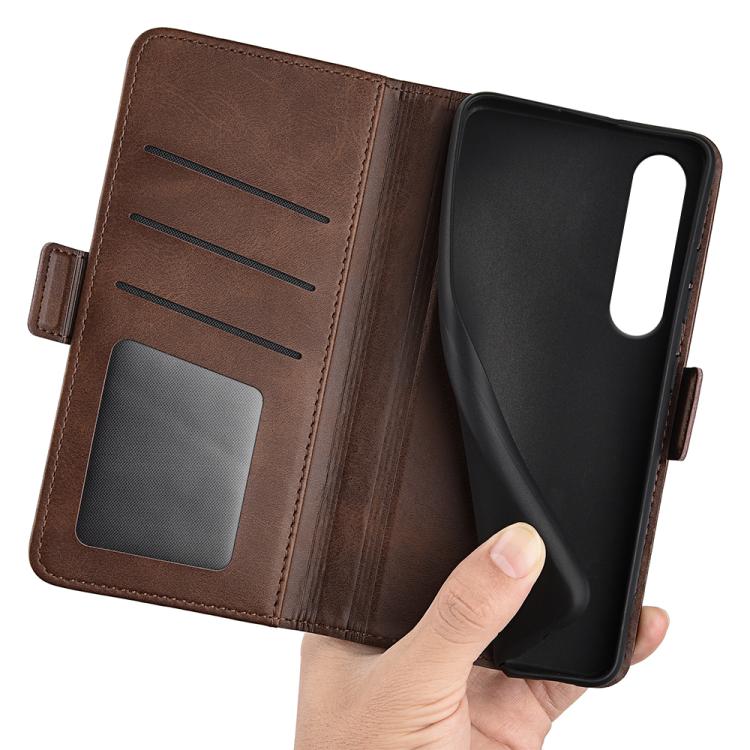 For Sony Xperia 1 VII Dual-side Magnetic Buckle Horizontal Flip Leather Phone Case