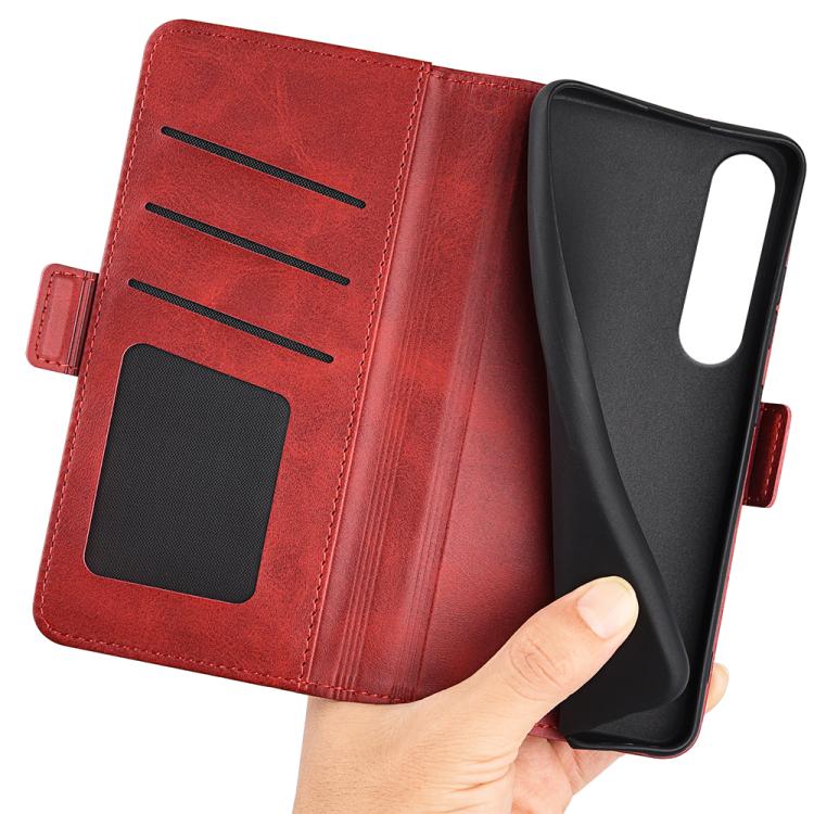 For Sony Xperia 1 VII Dual-side Magnetic Buckle Horizontal Flip Leather Phone Case