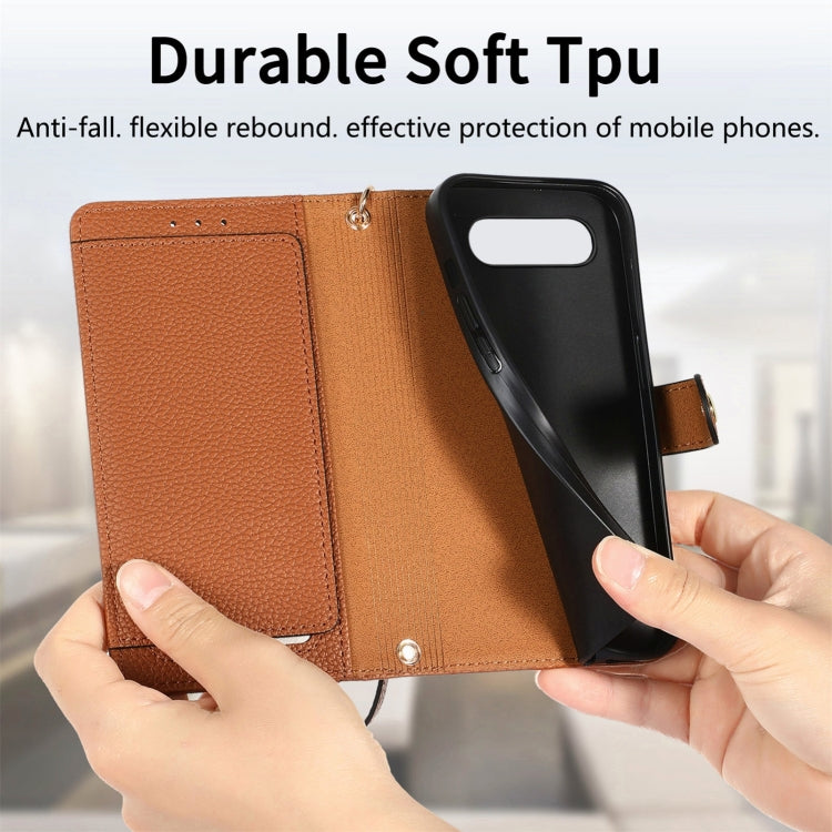 For Google Pixel 9 Love Zipper Lanyard Leather Phone Case