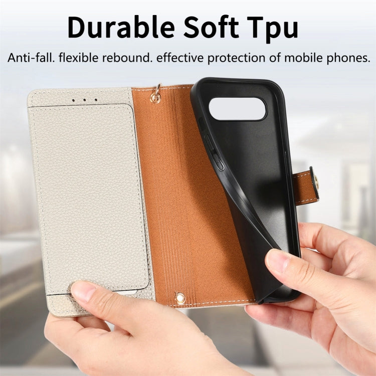 For Google Pixel 9 Love Zipper Lanyard Leather Phone Case