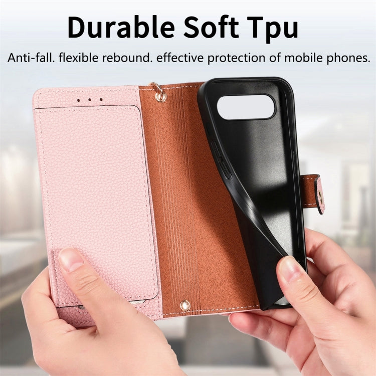 For Google Pixel 9 Pro Love Zipper Lanyard Leather Phone Case
