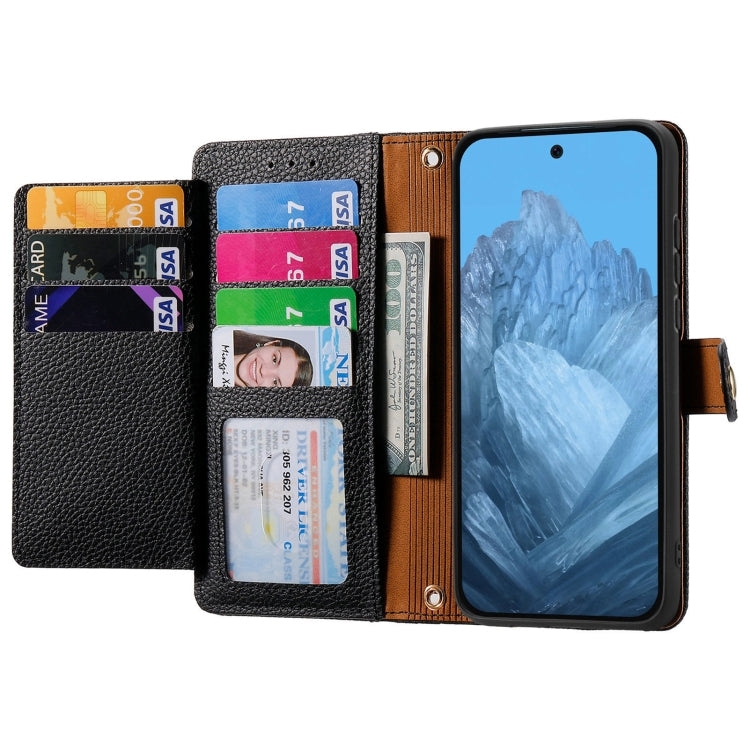 For Google Pixel 9 Pro Love Zipper Lanyard Leather Phone Case