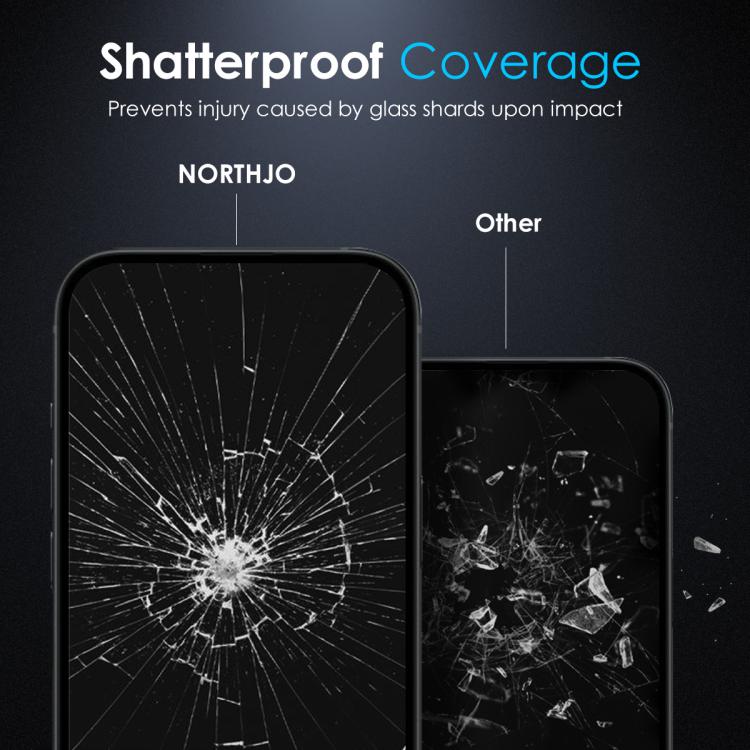 For iPhone 16 Plus NORTHJO A++ 0.3mm 28 Degree Privacy Screen Tempered Glass Film