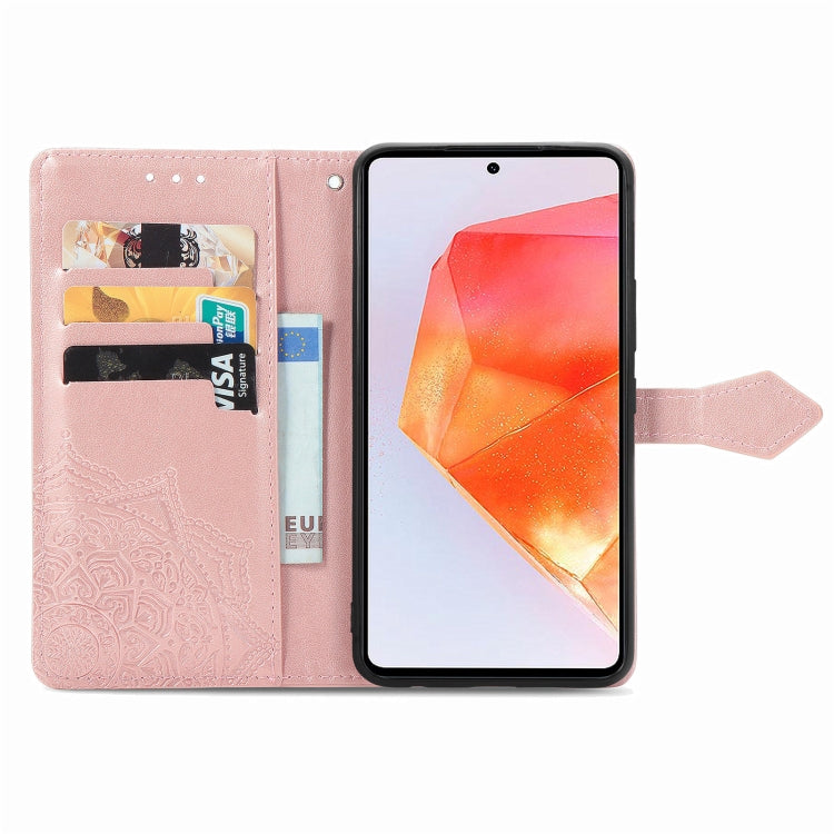 For Samsung Galaxy C55 Mandala Flower Embossed Leather Phone Case