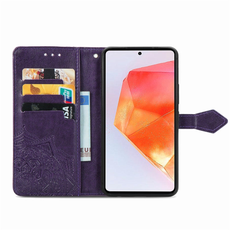 For Samsung Galaxy C55 Mandala Flower Embossed Leather Phone Case