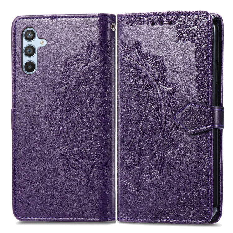For Samsung Galaxy A36 5G Mandala Flower Embossed Leather Phone Case
