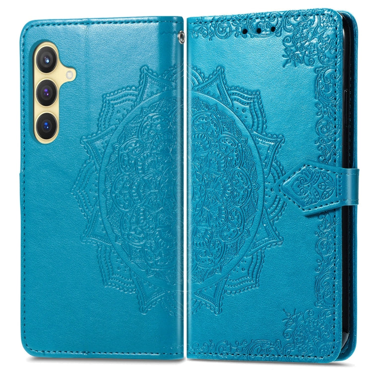 For Samsung Galaxy S25+ 5G Mandala Flower Embossed Leather Phone Case