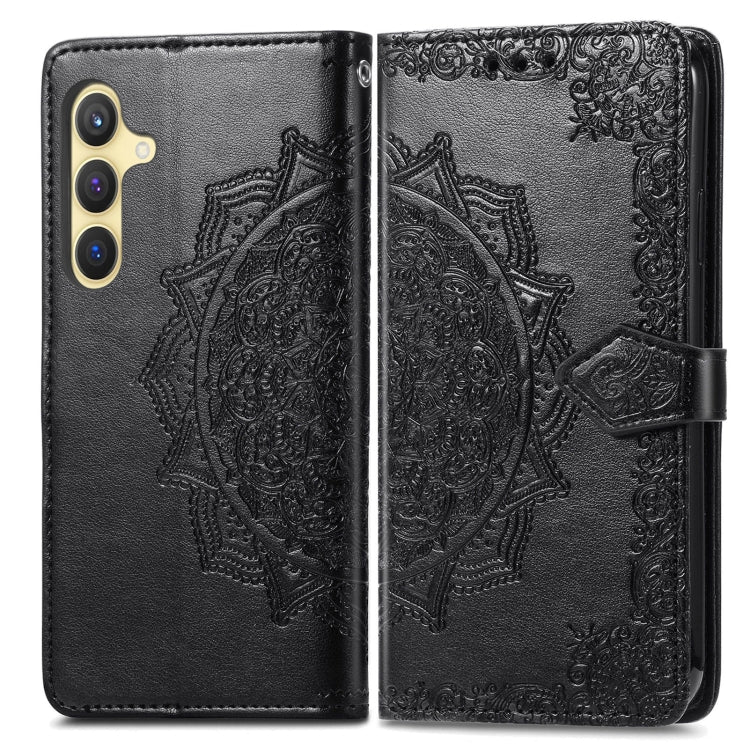 For Samsung Galaxy S25+ 5G Mandala Flower Embossed Leather Phone Case